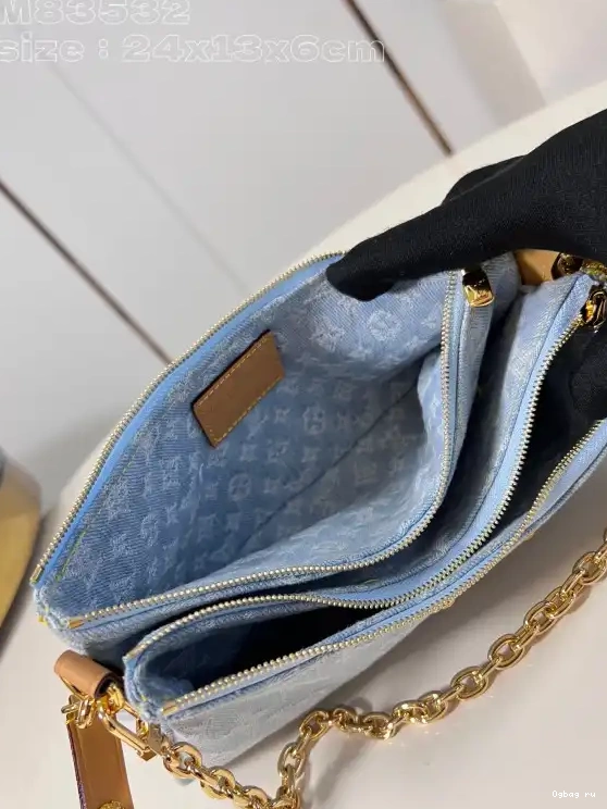 -24.5*13.5*6.5CM pochette double VUITTON LOUIS Liv 0616